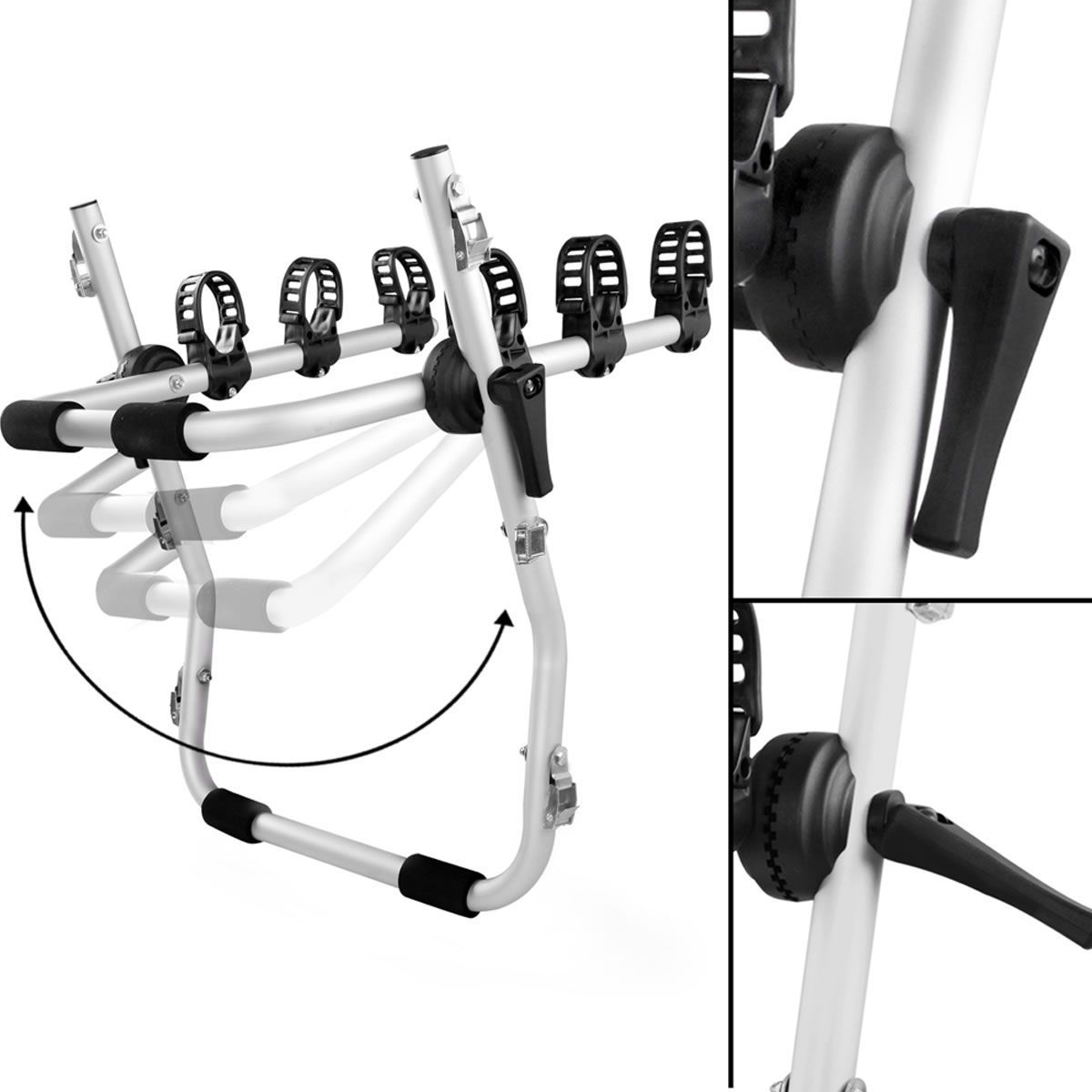 Foldable Aluminium Strap-On 3 Bicycle Bike Rack Carrier | Crazy Sales