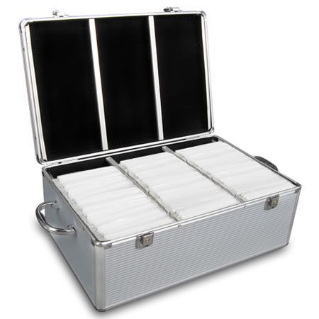 Aluminium CD DVD Bluray Storage Case Box 500 Discs