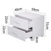 Artiss Bedside Table 2 Drawers High Gloss - White