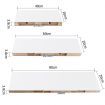 Artiss Floating Wall Shelf Set of 3 White