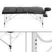 Zenses Massage Table 75cm 3 Fold Aluminium Beauty Bed Portable Therapy Black