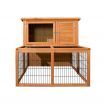 i.Pet Chicken Coop Rabbit Hutch 96cm x 96cm x 100cm Large Chicken Coop Run Wooden Cage Outdoor House