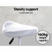 Saddle PU Swivel Salon Stool - White