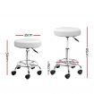 Round PU Swivel Salon Stool - White