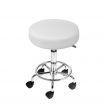 Round PU Swivel Salon Stool - White