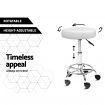 Round PU Swivel Salon Stool - White