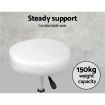 Round PU Swivel Salon Stool - White