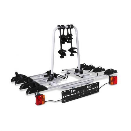 Bicycle Bike Carrier Rack with Tow Ball Mount - Black Silver