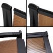 Instahut Window Door Awning 1mx3m Brown Hollow Sheet Plastic Frame