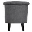 Lorraine Chair French Provincial Kid Fabric Sofa - Misty Grey