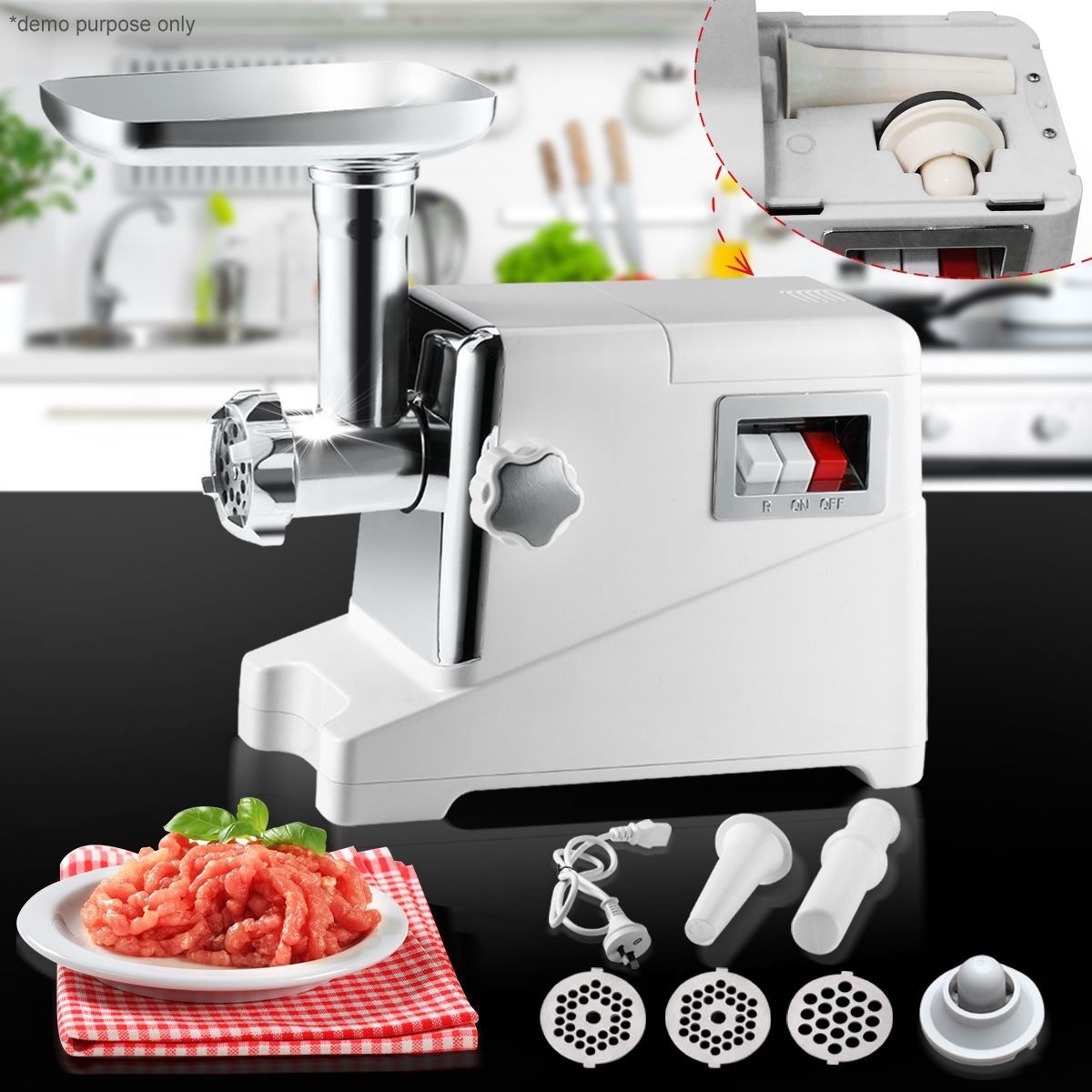 Electric Meat Grinder/Mincer/Sausage Maker With Storage