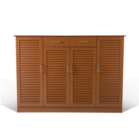 Extra Large Brown Wooden Shoe Cabinet 40 Pairs Image Number 556047 Crazysales Com Au