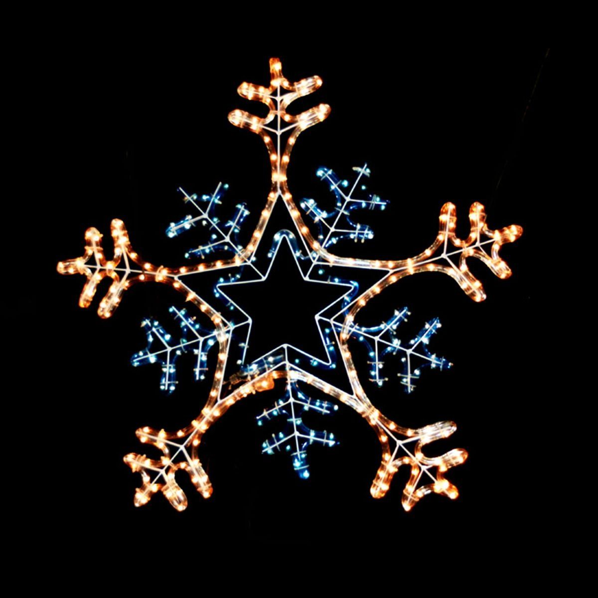 Christmas Snowflake Rope Light Display