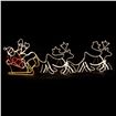 2.4m Giant Santa Sleigh with 2 Deer