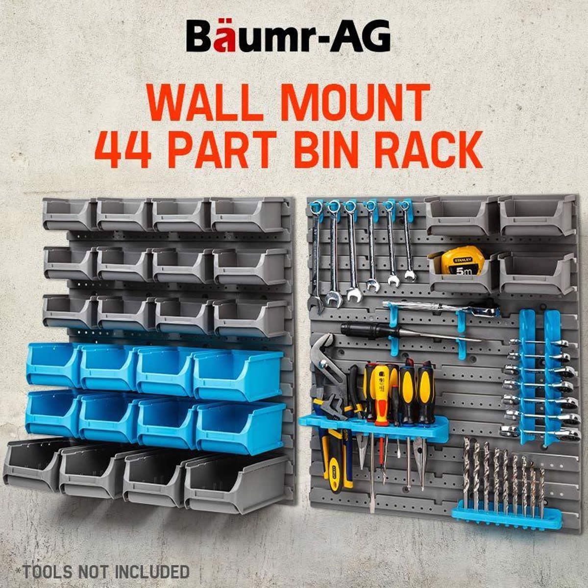 Baumr-AG Wall Mounted Tool Parts Storage Bin Rack