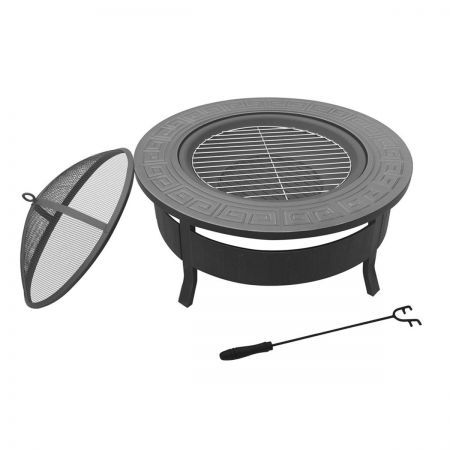 Kamino-Flam Grill de Table Rond Mini Barbecue Vert 