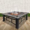 Grillz Fire Pit BBQ Grill Ice Bucket 4-In-1 Table