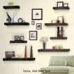 Artiss Floating Wall Shelf Set of 3 Black