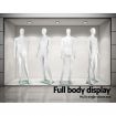 Full Body Male Mannequin Cloth Display Tailor Dressmaker 186cm - White