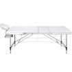 Zenses Massage Table 75cm 3 Fold Aluminium Beauty Bed Portable Therapy White