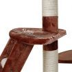 Multi Level Cat Scratching Poles Tree with Ladder - Brown