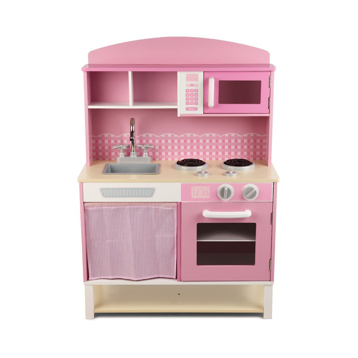 Pink Toy Kitchen with Sink & Microwave Oven Crazy Sales