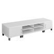 TV Stand Entertainment Unit Lowline Cabinet Drawer - White