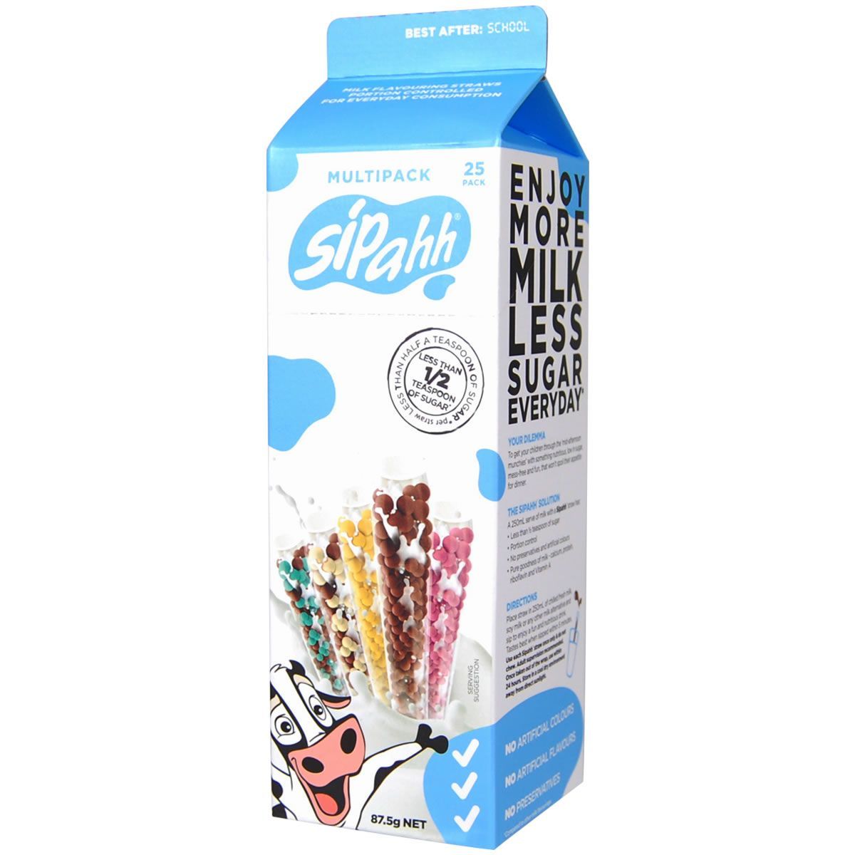 Sipahh Milk Flavouring Straws 25 Pack Crazy Sales