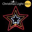 Three Colour Christmas Star Light Display with Controller - 6m