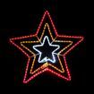 Three Colour Christmas Star Light Display with Controller - 6m