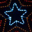 Three Colour Christmas Star Light Display with Controller - 6m