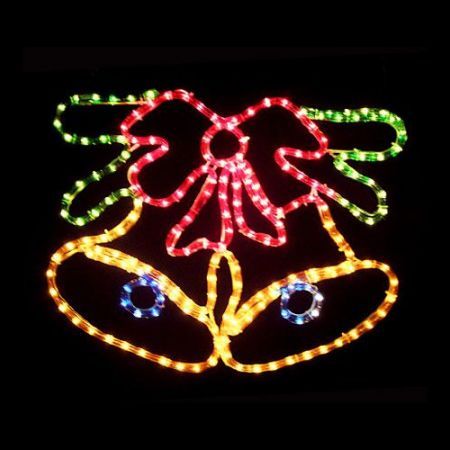 Christmas Bells with Bow Light Display