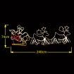 2.4m Giant Santa Sleigh with 2 Deer