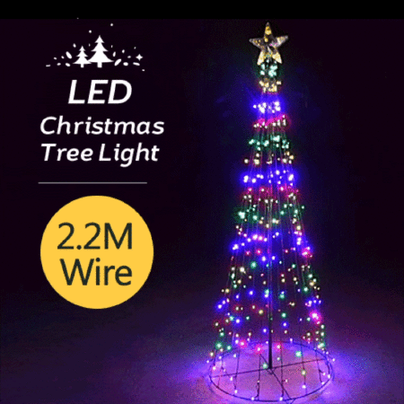 Giant Multi-Colour LED Christmas Tree -2.2M