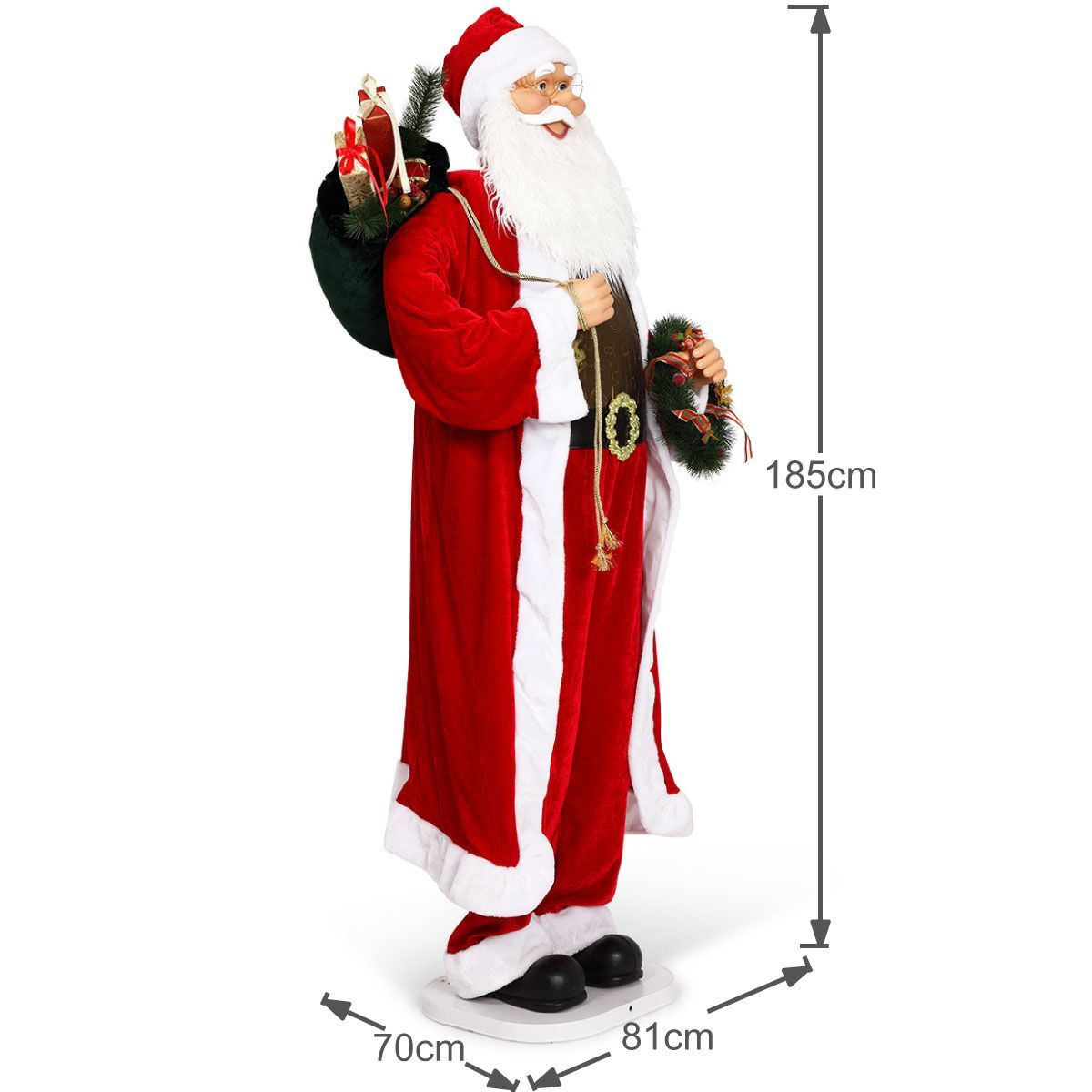 Santa Claus Life Size Animated Musical Figurine Motion Sensor Christmas