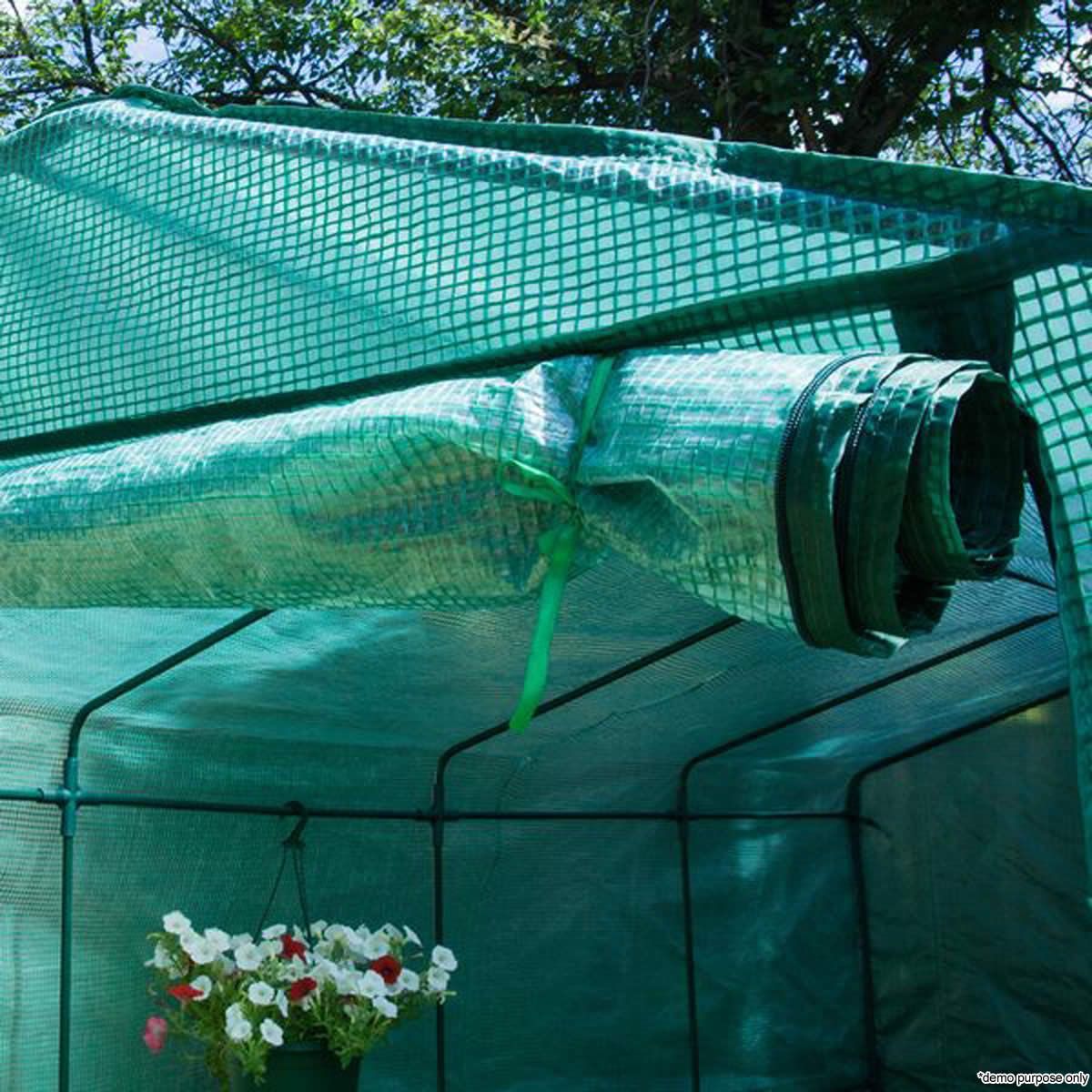 Greenhouse Walk-in Garden Shed Mesh PE Cover | Crazy Sales