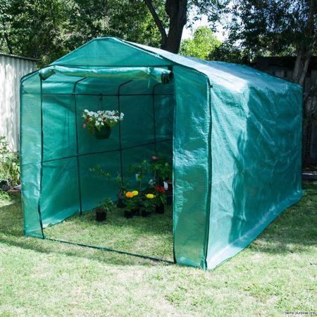 Greenhouse Walk-in Garden Shed Mesh PE Cover | Crazy Sales