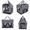 Portable Soft Dog Cage Crate Carrier XL GREY