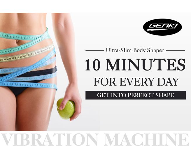Genki Ultra Slim Vibration Fitness Machine Body Shaper Platform 2nd Gen -  White