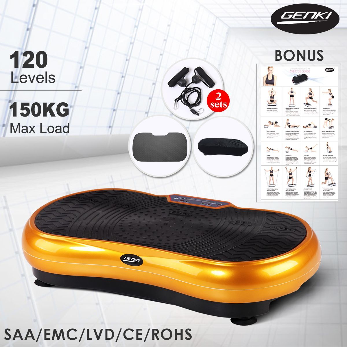 Genki Ultra Slim Vibration Fitness Machine Body Shaper Platform 2nd Gen