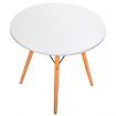 Artiss Dining Table Round Replica DSW Eiffel Cafe Kitchen Wood White 80cm