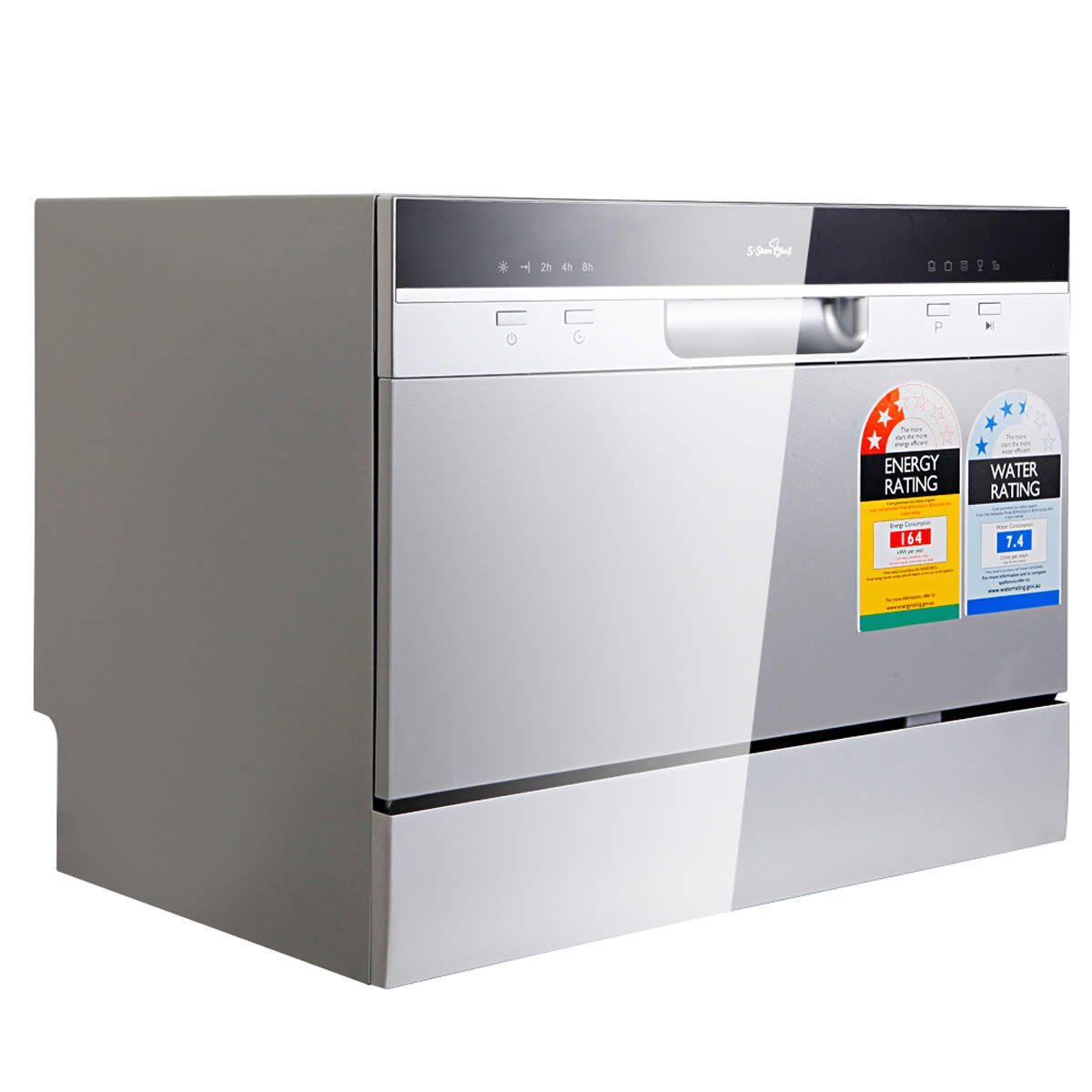 5 Star Chef Electric Benchtop Dishwasher Silver