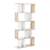 Artiss Bookshelf 5 Tiers - RITA White and Oak