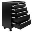 Giantz 5 Drawer Tool Box Cabinet Chest Trolley Box Garage Storage Toolbox Black