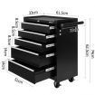 Giantz 5 Drawer Tool Box Cabinet Chest Trolley Box Garage Storage Toolbox Black