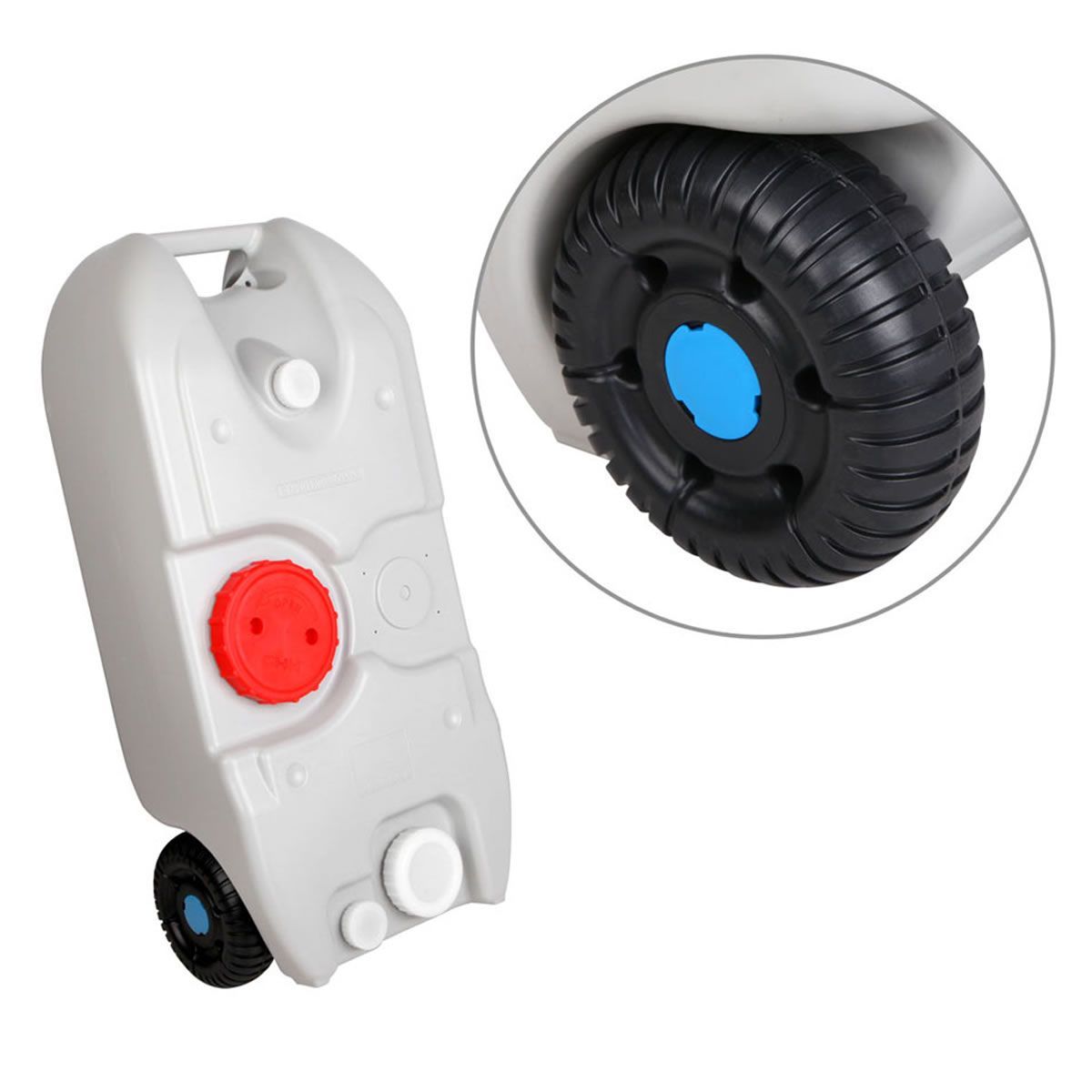 40L Portable Wheel Water Tank Grey Crazy Sales