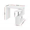 Artiss Computer Desk L-Shape Bookshelf White