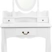 3 Drawer Dressing Table with Mirror - White