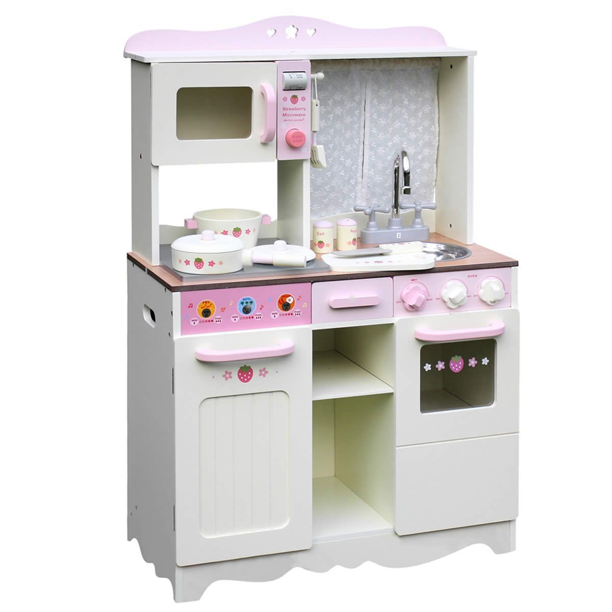 Children Wooden Kitchen Play Set Off White