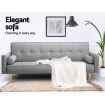 3 Seater Faux Linen Fabric Sofa